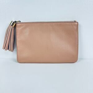 G.I.L.I Halo Blush Pink Genuine Leather Purse Clutch Wristlet Wallet